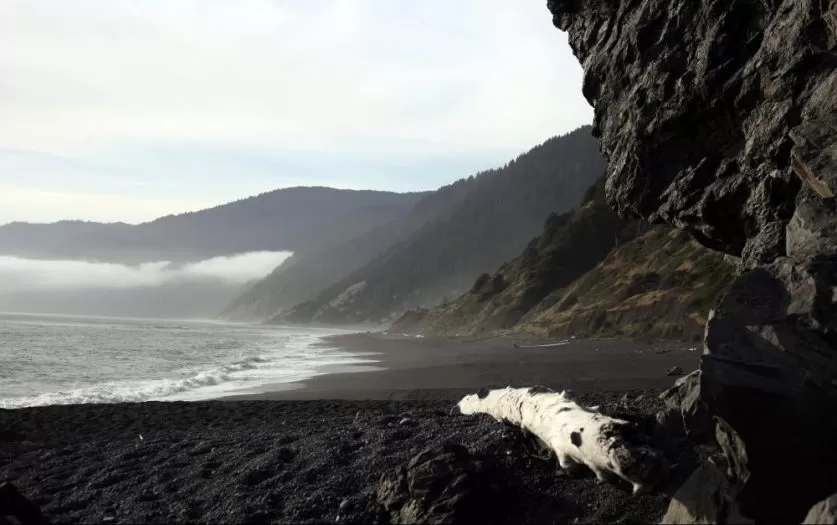 black sand beach california